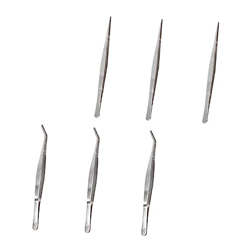 Angoily 6 Stück Teiliges Edelstahl Pinzetten Gartengeräte Pflanzwerkzeug für Sukkulenten Bonsai mit Geraden und Gebogenen Spitzen Ergonomisch Leicht für Garten und Zuhause Angoily 6 Stück Teiliges Edelstahl Pinzetten Gartengeräte Pflanzwerkzeug für Sukkulenten Bonsai mit Geraden und Gebogenen Spitzen Ergonomisch Leicht für Garten und Zuhause von Angoily