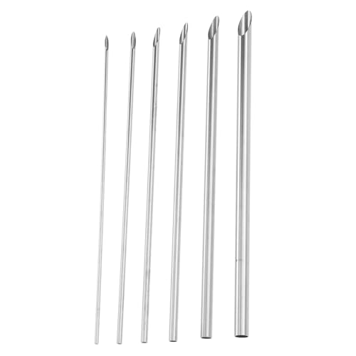 Angoily 6 Stück Teiliges Edelstahl Runder Tonstanzwerkzeug für Keramik DIY Lochstanzer Robust Präzise Leicht Geeignet für Töpferarbeiten Teekannen und Skulpturprojekte von Angoily