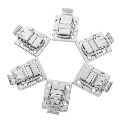 Angoily 6 Stück Teiliges Retro Kistenverschluss Metall Schnappverschluss mit Schrauben Eleganter Vintage Box Lock Catch für Schmuckkoffer Werkzeugkiste Schrank Einfache Montage Vielseitig von Angoily