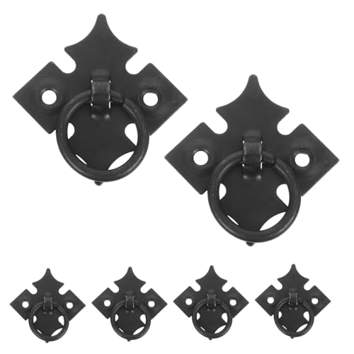 Angoily 6 Stück Teiliges Retro Schrankgriffe aus Schwarzem Eisen Vintage Ziehgriffe im Chinesischen Stil Langlebige Metallgriffe mit Einzelner Bohrung für Kommoden Kleiderschränke und Angoily 6 Stück Teiliges Retro Schrankgriffe aus Schwarzem Eisen Vintage Ziehgriffe im Chinesischen Stil Langlebige Metallgriffe mit Einzelner Bohrung für Kommoden Kleiderschränke und von Angoily