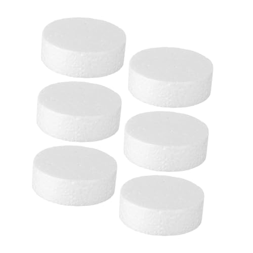 Angoily 6 Stück Teiliges Runde Polystyrol schaumscheiben für DIY Bastelprojekte Langlebige Flexible Schaumstoffkreise für Modellbau Dekoration und Kunsthandwerk von Angoily