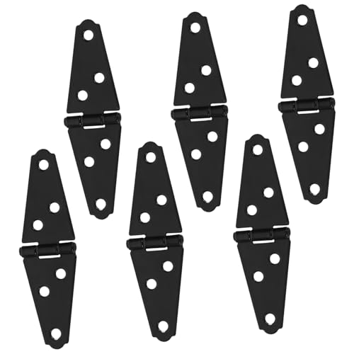 Angoily 6 Stück Teiliges Schwarze Türscharniere aus Robustem Eisen Strapazierfähige Tee scharnier mit Schrauben für Garten Holztore Vielseitig Einsetzbar für Schuppen Fenster Angoily 6 Stück Teiliges Schwarze Türscharniere aus Robustem Eisen Strapazierfähige Tee scharnier mit Schrauben für Garten Holztore Vielseitig Einsetzbar für Schuppen Fenster von Angoily