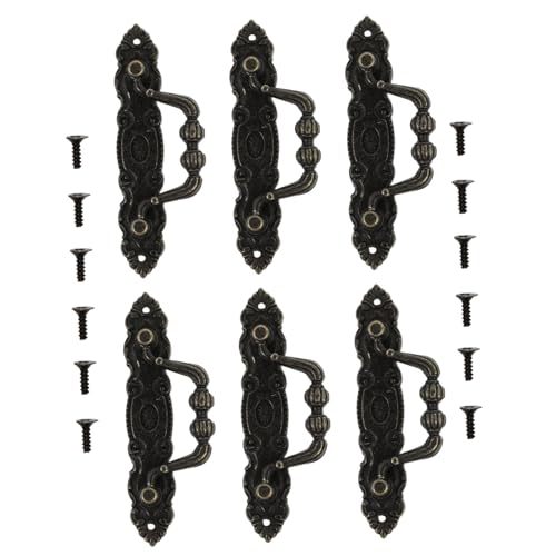 Angoily 6 Stück Teiliges Vintage Türgriffe aus Zinklegierung Antike Schrankgriffe und Schubladengriffe Retro Möbelbeschläge für Küche Schlafzimmer Schränke Kommoden Türen Robuste und von Angoily