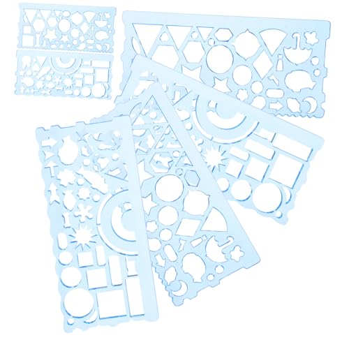 Angoily 6 Stück Teiliges Zeichenschablonen Robustem Pp kunststoff Formen lineale mit Vielseitigen Formen Leichtes Tragbares Zeichnen und Messen für Schüler und Künstler Angoily 6 Stück Teiliges Zeichenschablonen Robustem Pp kunststoff Formen lineale mit Vielseitigen Formen Leichtes Tragbares Zeichnen und Messen für Schüler und Künstler von Angoily