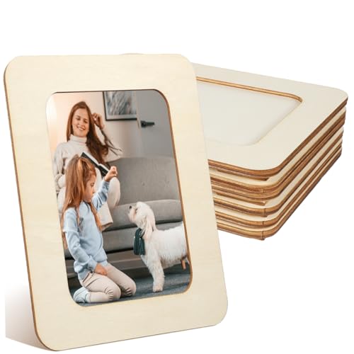 Angoily 6 Stück Unlackierte Holz Bilderrahmen Rechteckige Naturholzrahmen Aus Buxus Holz Für DIY Bastelprojekte Tischdisplay Fotoschutz Angoily 6 Stück Unlackierte Holz Bilderrahmen Rechteckige Naturholzrahmen Aus Buxus Holz Für DIY Bastelprojekte Tischdisplay Fotoschutz von Angoily