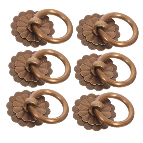 Angoily 6 Stück Vintage Messing Ring Ziehgriffe Retro Stil Möbelgriffe Robust Retro Bronze Schrankgriffe Kommode Schubladenknöpfe für Küche Schlafzimmer Angoily 6 Stück Vintage Messing Ring Ziehgriffe Retro Stil Möbelgriffe Robust Retro Bronze Schrankgriffe Kommode Schubladenknöpfe für Küche Schlafzimmer von Angoily
