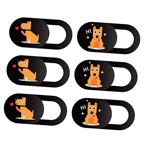 Angoily 6 Stück Selbstklebende Webcam-abdeckungen – Laptop Telefon Tablet – Sichtschutz Mit Cartoon-hundemuster Angoily 6 Stück Selbstklebende Webcam-abdeckungen – Laptop Telefon Tablet – Sichtschutz Mit Cartoon-hundemuster von Angoily