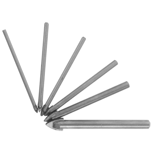 Angoily 6-teiliges Lochbohrwerkzeug: Glasöffner-Bits für Porzellan, Keramik, Metall, Marmor, Beton, Glas und Fliesen, Bohren 3/4/5/6/8/10 mm von Angoily