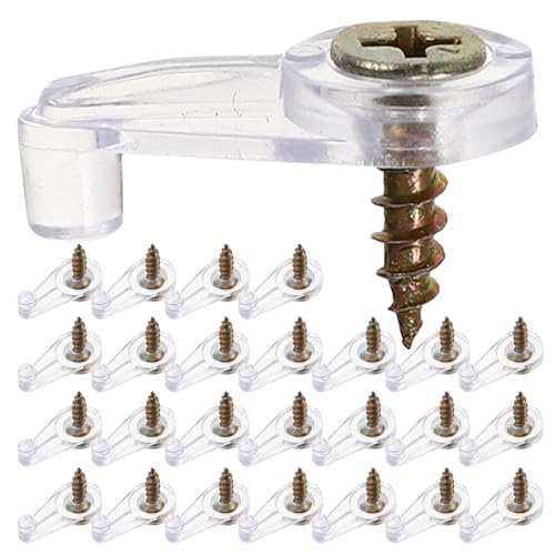 Angoily 60 Sets Glasfenster-Halteklammern, Glastürhalter, Schrankpaneelhalterung, Bildschirm-Befestigungsklammern, Türhalterungs-Set, Spiegel-Aufhängebeschläge für Kosmetikspiegel, von Angoily