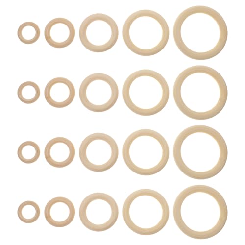 Angoily 60 Stück Holzringe für Diy Projekte Dekorative Runde Aufhänge Ringe für Handtaschen Vorhänge und Bastelarbeiten Natürlichem Holz Gefertigt Robust und Vielseitig Einsetzbar von Angoily