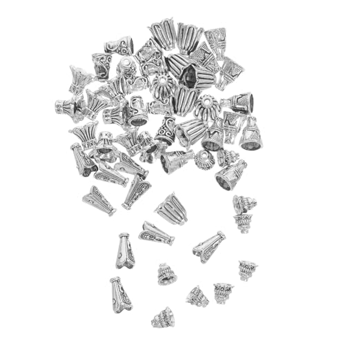 Angoily 60 Stück Trompeten-blumen-perlkappen aus Legierung Antik Silberfarbene Schmuck Spacer Endkappen für Halsketten Armbänder Ohrringe Stabile Ethnische DIY Schmuckherstellung Angoily 60 Stück Trompeten-blumen-perlkappen aus Legierung Antik Silberfarbene Schmuck Spacer Endkappen für Halsketten Armbänder Ohrringe Stabile Ethnische DIY Schmuckherstellung von Angoily