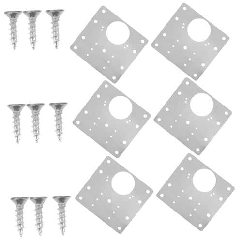 Angoily 6Stücke Scharnierreparaturplatten Robuste Reparaturplatte für Küchenschränke Möbel und Installieren Korrosionsbeständig für Langlebige von Angoily