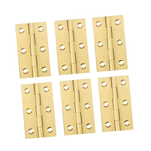 Angoily 6st Flache Kolbenscharniere Stumme Türscharniere Goldene Scharniere Aus Metall Klappscharniere Tür Kupfer Gerollte Scharniere Lager Schrankscharnier Lagerscharnier Miniatur Tor von Angoily