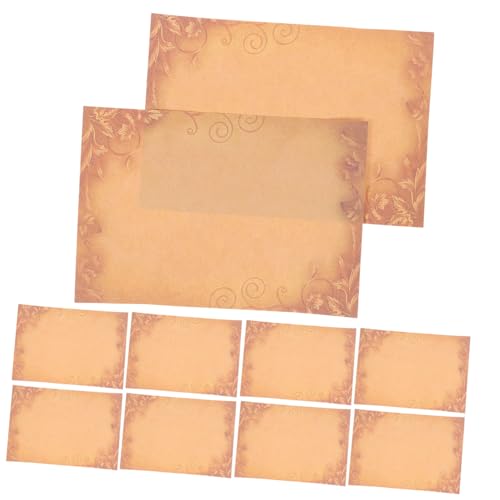 Angoily 8 Blatt Teiliges Vintage Briefpapier Retro Schreibpapier Charmantes Design Glattes Schreiben Vielseitig für Einladungen Notizen Malerei und Druck Geeignet Kreative Briefpapier von Angoily