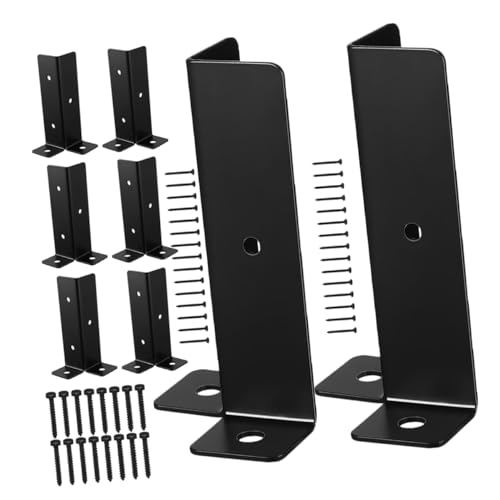 Angoily 8 Sätze Robuste Metall Pfostenhalter Wetterfest Langlebig für Zaun Pergola Terrassen Geländer mit Einfache Befestigung und Sicherer Belüftung für Garten Außenbereich von Angoily