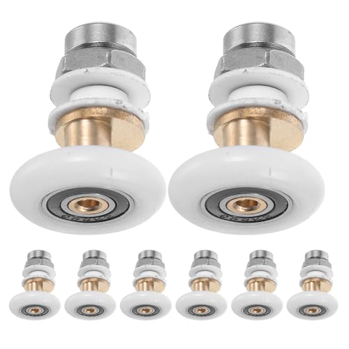 Angoily 8 Stück Duschtürrollen – wasserdichte Ersatzräder für Glasschiebetüren, großes Riemenscheibenlager – Duschwand-Hardwareteile für Badezimmer Angoily 8 Stück Duschtürrollen – wasserdichte Ersatzräder für Glasschiebetüren, großes Riemenscheibenlager – Duschwand-Hardwareteile für Badezimmer von Angoily