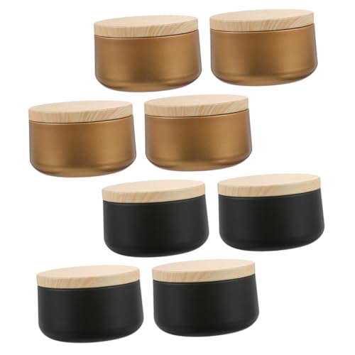 Angoily 8 Stück Teiliges Blechdosen mit Holzdeckel Verpackungsdosen für Kerzenherstellung Schmuckaufbewahrung Geschenke und DIY Projekte Schwarz und Goldfarben Vielseitig Nutzbar Angoily 8 Stück Teiliges Blechdosen mit Holzdeckel Verpackungsdosen für Kerzenherstellung Schmuckaufbewahrung Geschenke und DIY Projekte Schwarz und Goldfarben Vielseitig Nutzbar von Angoily