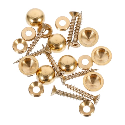 Angoily 8 Stück Teiliges Dicke Kupfer spiegelschrauben Flach mit Dekorkappen Selbstschneidende Befestigungsschrauben für Spiegel und Werbung Langlebig und Elegant für Büro und Laden Angoily 8 Stück Teiliges Dicke Kupfer spiegelschrauben Flach mit Dekorkappen Selbstschneidende Befestigungsschrauben für Spiegel und Werbung Langlebig und Elegant für Büro und Laden von Angoily