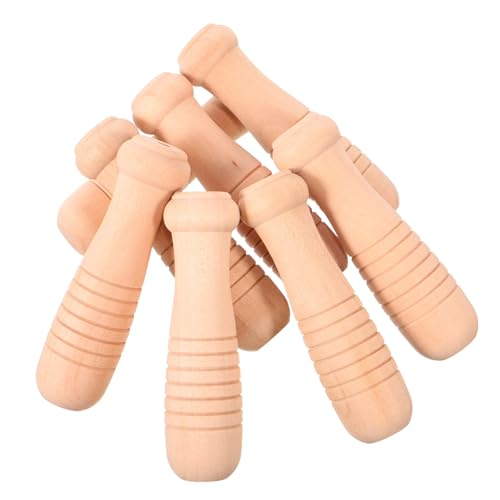 Angoily 8 Stück Teiliges Holzgriff Ersatzgriff mit Hitzebeständigem Scalding Griff für Küchenutensilien Kochgeschirr und Gartengeräte mit Praktischem Aufhängeloch von Angoily