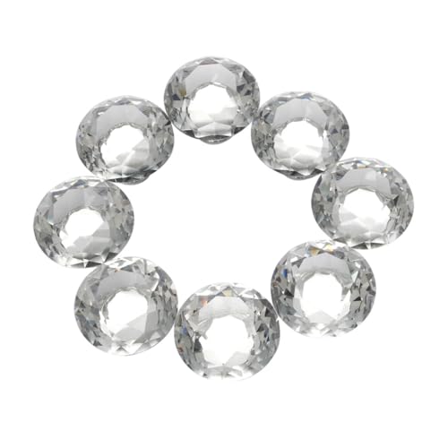 Angoily 8 Stück Teiliges Kristallglas Schrankknopf Diamantschliff Form mit Schrauben Transparente Möbelgriffe für Schranktüren Küchenschränke Kommoden und Garderoben Einfache Montage von Angoily