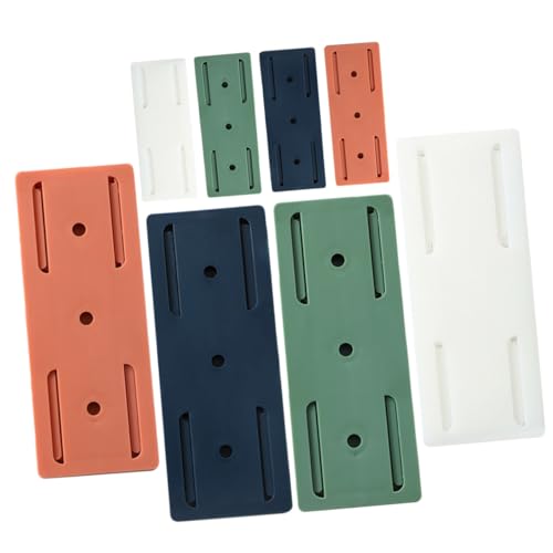 Angoily 8 Stück Teiliges Power Strip Halter Selbstklebend Stanzfrei Mehrfachsteckdose Wandhalterung Kabelhalterung Flexibel Langlebig für Küche und Büro Weiß Orange Grün Blau von Angoily