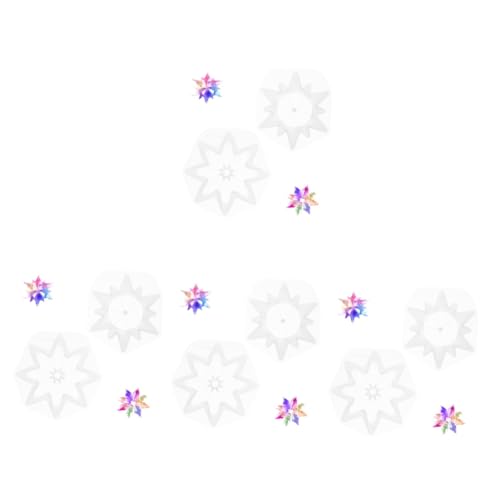 Angoily 8 Stück Teiliges Silikonform Schneeflocken DIY Form für Handwerkskunst Flexible Leicht zu Entformende Silikonformen für Weihnachtsdeko und Resin Basteln von Angoily