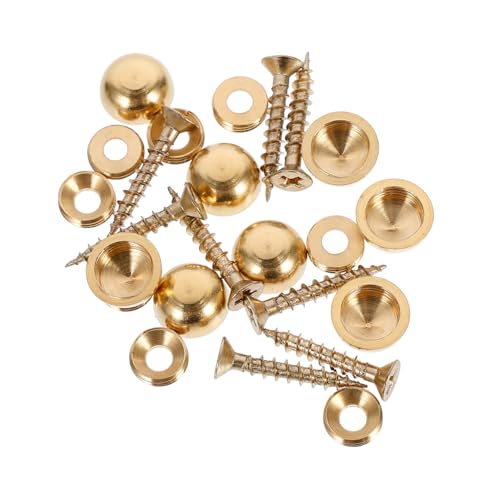 Angoily 8 Stück Teiliges Spiegel Schrauben aus Dickem Kupfer mit Dekorativen Abdeckkappen Langlebige Selbstschneidende Fixiernägel für Glas Werbeanwendungen Einfache Montage Angoily 8 Stück Teiliges Spiegel Schrauben aus Dickem Kupfer mit Dekorativen Abdeckkappen Langlebige Selbstschneidende Fixiernägel für Glas Werbeanwendungen Einfache Montage von Angoily