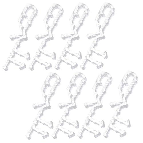 Angoily 8 Stück Teiliges Transparente Jalousienhalter Clips aus Langlebige Ersatzteile für Senkrechte Gardinen und Rollos Einsetzbar für Wohnzimmer Büro Hotel Stabiler Halt ohne von Angoily