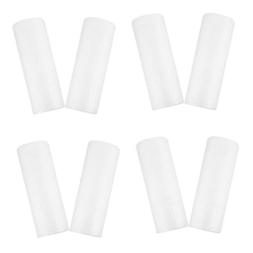 Angoily 8 Stück Teiliges Weiße Schaumstoff-Zylinder Bemalbare Modellierstäbe für DIY Bastelprojekte Pädagogische Schaumstoffröhren für Kreativität und Familienzeit von Angoily