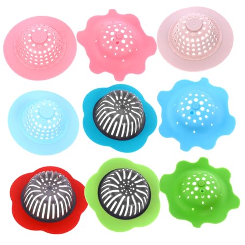 Angoily 9 Stück Teiliges Silikon Küchenspüle Abflusssieb Langlebig und Rostfrei Rutschfester Handfilter mit Pinloch Design Speiserestefänger für Spülbecken Stabiler Zufällige Farbe Angoily 9 Stück Teiliges Silikon Küchenspüle Abflusssieb Langlebig und Rostfrei Rutschfester Handfilter mit Pinloch Design Speiserestefänger für Spülbecken Stabiler Zufällige Farbe von Angoily