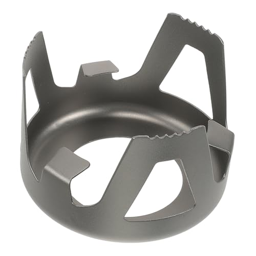 Angoily Aluminiumlegierung Outdoor Camping Brennerhalterung Kompakt Rostfrei Hitzebeständig Tragbar Praktischer Alkoholherd Ständer für Picknick Wandern Grillen Angeln von Angoily