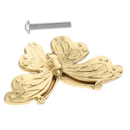 Angoily Antiker Messing schmetterling Türknauf Langlebiger Möbelgriff für Schränke Kleiderschränke Schuhschränke Vielseitig für Küche Bad Wohnzimmer Büro Hotelgebrauch von Angoily