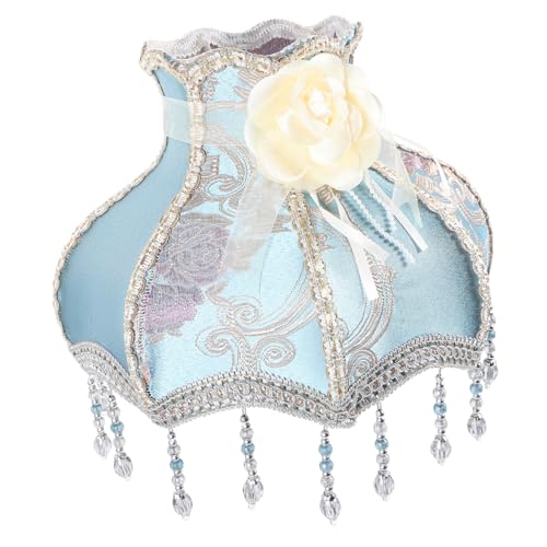 Angoily Lampenschirm Aus Weichem Stoff Romantisches Spitzendesign Für Schreibtischlampe Und Stehlampe von Angoily