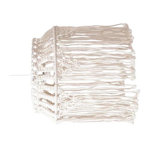 Angoily Boho Macrame Lampenschirm Geflochtener Pendelleuchten Lampenschirm Deckenlampe Schlafzimmer Esszimmer Kreative Bohemien Hängeleuchte von Angoily