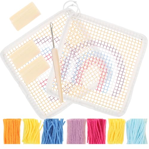 Angoily DIY Latch Hook Untersetzer Handgefertigtes Stickerei Materialpaket Langlebiges Praktisches Cup Mat Bastelset für Anfänger und Kreative Tischdekoration Angoily DIY Latch Hook Untersetzer Handgefertigtes Stickerei Materialpaket Langlebiges Praktisches Cup Mat Bastelset für Anfänger und Kreative Tischdekoration von Angoily