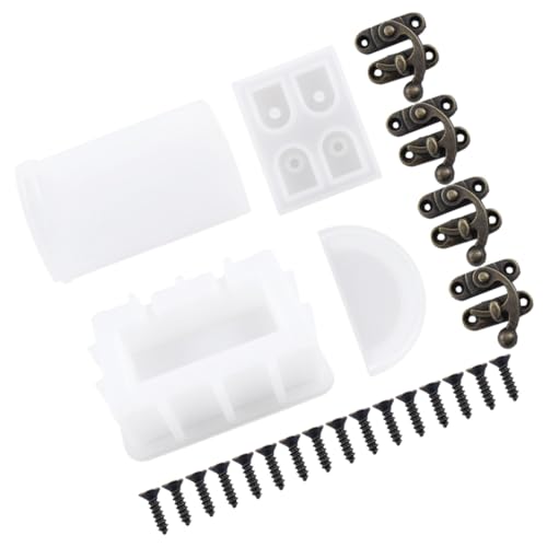 Angoily DIY Silikonform Schatztruhe Aufbewahrungsbox Gießform Spiegelglatte Epoxidharz Form für Schmuck und Bastelprojekte Leicht Tragbar Kompaktes von Angoily