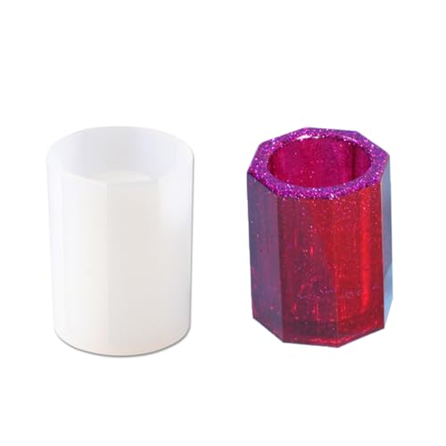 Angoily DIY Silikonform Stiftehalter Oktagonal Weiß Kleine Epoxidharz Gießform Multifunktional für Bürodekoration und Schreibtisch Organisation Angoily DIY Silikonform Stiftehalter Oktagonal Weiß Kleine Epoxidharz Gießform Multifunktional für Bürodekoration und Schreibtisch Organisation von Angoily