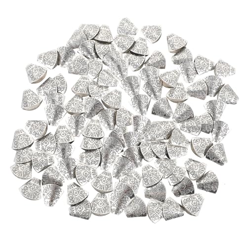 Angoily DIY Tassel End Caps aus Hochwertiger Legierung Flache Ovale Fischmaulform Schmuck Endkappen für Kreative Bastelarbeiten und Schmuckherstellung von Angoily