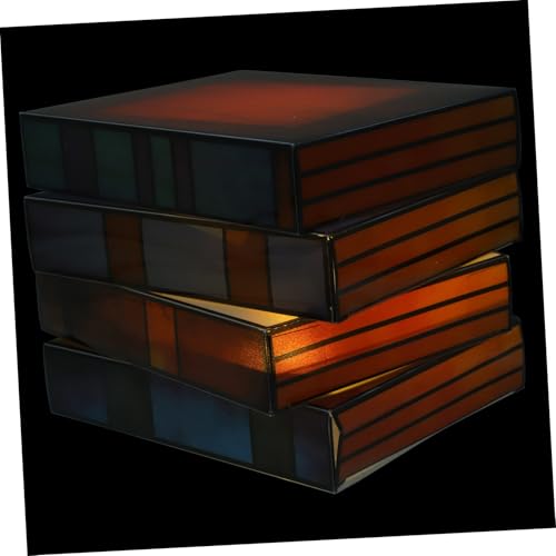 Angoily Dekorative Tischlampe Gestapelte Bücher mit Verspieltem Design Vielseitig Platzierbar als Nachttisch oder Schreibtischleuchte Detailreiche Verarbeitung für Wohnzimmer und von Angoily