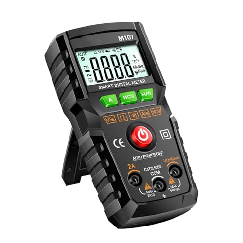 Angoily Digitales Multimeter mit Continuity Test Automatische Messdatenerkennung Backlight Display Vielseitiger Elektrischer Tester für Spannung Strom Frequenz Diodenprüfung von Angoily