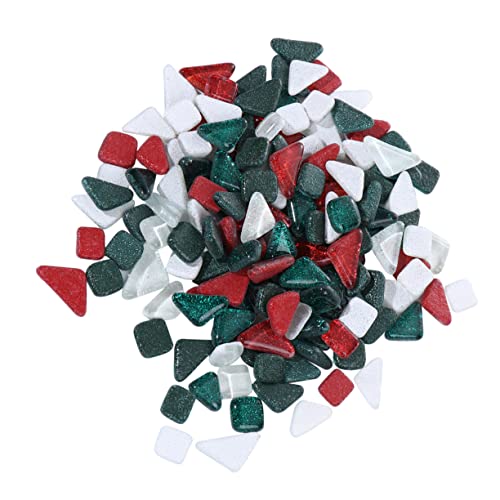 Angoily Diy Mosaiksteine Glitzernde Kristall Mosaiksteine Rot und Grün Unregelmäßige Form Handgefertigte Bastelmaterialien für Wohnaccessoires und Schmuckgestaltung von Angoily
