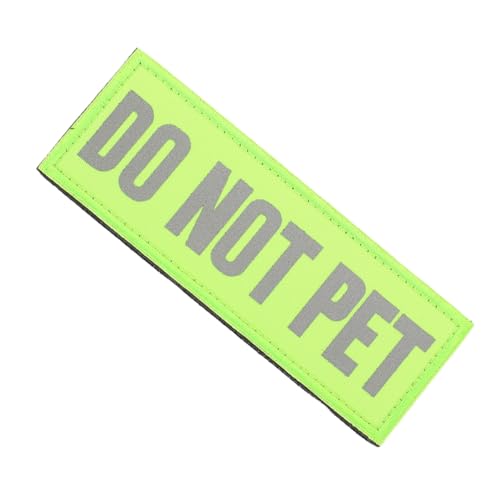 Angoily Do Not Pet Service Dog Patch mit Reflektierendem Design Strapazierfähiges Nylon für Geschirre und Professionelle Trainingsmarke für Nachtsicherheit Angoily Do Not Pet Service Dog Patch mit Reflektierendem Design Strapazierfähiges Nylon für Geschirre und Professionelle Trainingsmarke für Nachtsicherheit von Angoily
