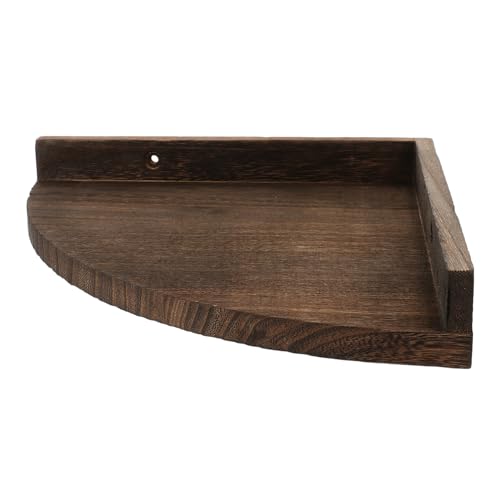 Angoily Schwebendes Eckregal aus Holz Wandregal für Wohnzimmer und Büro Rustikales Design und Stabil zur Wandmontage von Angoily