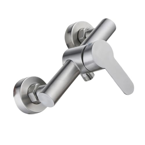 Angoily Edelstahl Badewannenarmatur Heiß kalt Mischbatterie Einhebel wasserhahn Wandmontage Ergonomischer Griff Rostfrei Antiburst Für Bad Hotel Badezimmer von Angoily