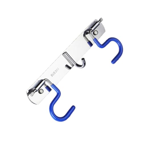 Angoily Edelstahl Mop Halterung Wandmontage Robuster Besenhalter mit Haltearmen und Haken Platzsparender Wasserfester Organizer für Garten Haushaltsgeräte von Angoily