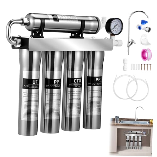 Angoily Edelstahl Wasserfilter für Zuhause Ultrafiltrations Wasserfiltersystem zur Effektiven Sedimententfernung und Sauberem Trinkwasser Langlebig und Einfach zu Reinigen Angoily Edelstahl Wasserfilter für Zuhause Ultrafiltrations Wasserfiltersystem zur Effektiven Sedimententfernung und Sauberem Trinkwasser Langlebig und Einfach zu Reinigen von Angoily
