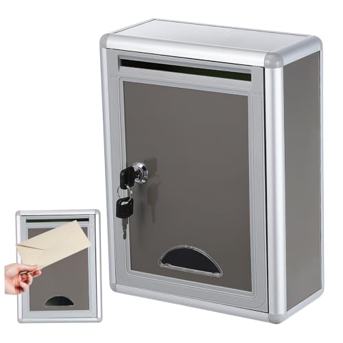 Angoily Empfohlener Briefkasten Mit Schloss Vorschlagskasten Briefkasten Mit Schloss Und Schlitz Wandhalterung Für Büro Kundenzentrum Schule Hotel Wahlurne Aus Aluminiumlegierung Angoily Empfohlener Briefkasten Mit Schloss Vorschlagskasten Briefkasten Mit Schloss Und Schlitz Wandhalterung Für Büro Kundenzentrum Schule Hotel Wahlurne Aus Aluminiumlegierung von Angoily
