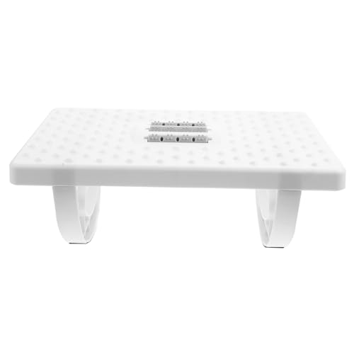 Angoily Ergonomische Fußstütze Unter Schreibtisch Rutschfester Fußhocker mit Massagefläche Verstellbar Bequeme Fußablage für Büro Wohnzimmer und Badezimmer Weiß Rutsch Beinfördernd von Angoily