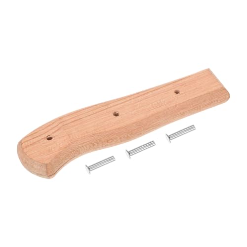 Angoily Ersatz Holzgriff für Küchenmesser Ergonomischer Rutschfester Cutter Handgriff Buchenholz Leicht Robust und Bruchfest als Praktischer Ersatzgriff für Kochmesser von Angoily