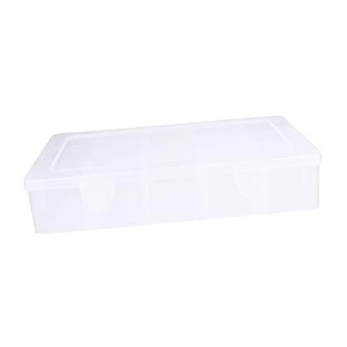 Angoily Fächer Aufbewahrungsbox Transparent Abnehmbare Trennwände Flexibler Organizer für Schmuck Perlen Bastelbedarf Robuste PP Kunststoffbox Multifunktional für Kleine Gegenstände von Angoily